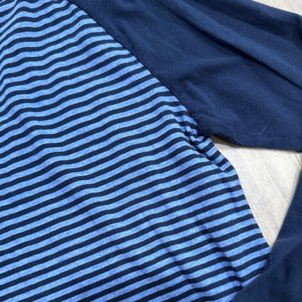 The Children's Place Navy Blue and Light Blue Striped Long Sleeve Tee